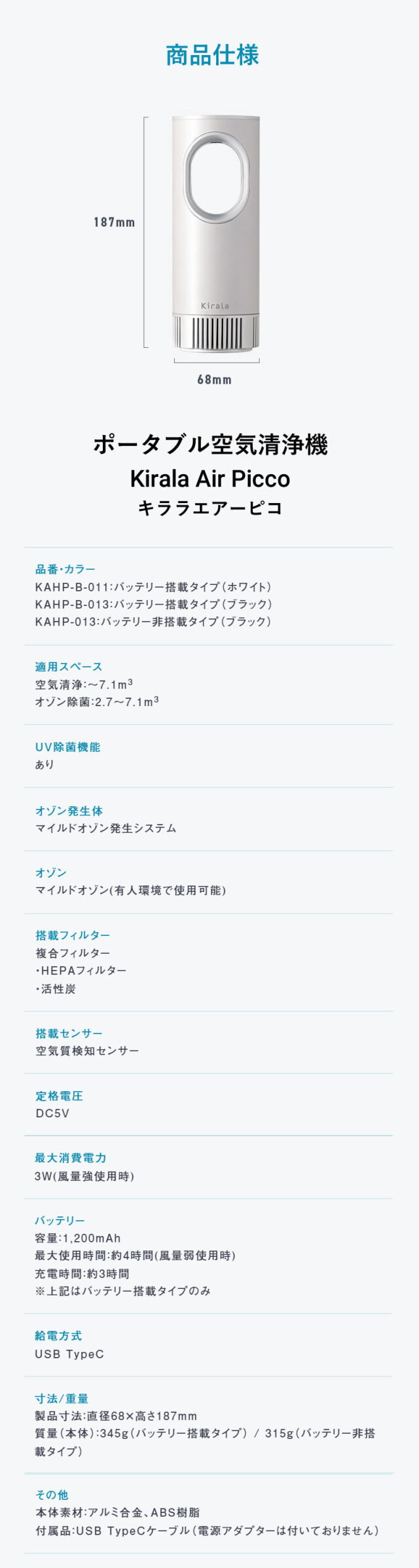 Kirala Air Picco キララエアー ピコ