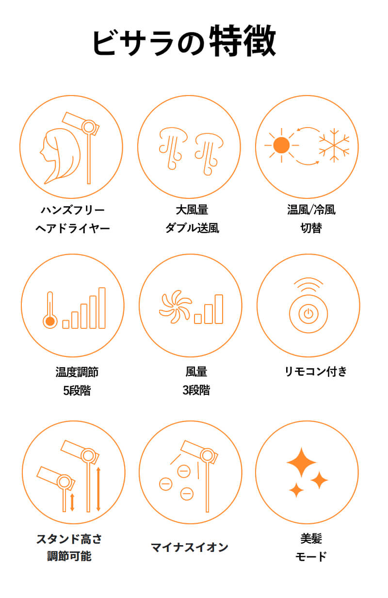 ハンズフリードライヤー BISARA（ビサラ）