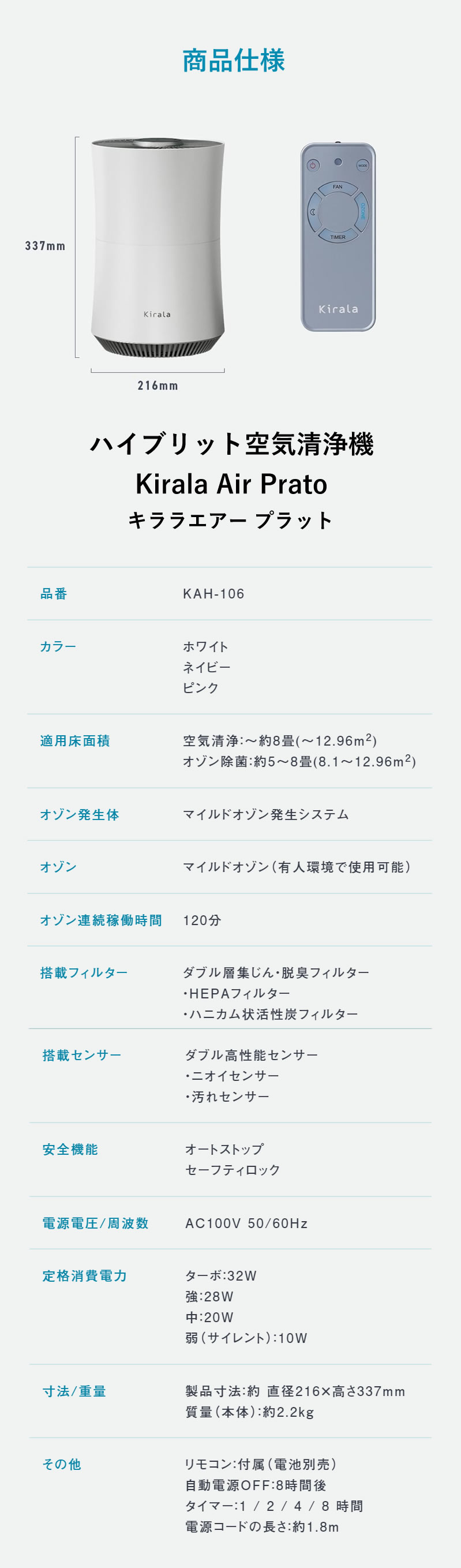 Kirala Air キララ エアー プラット Prato